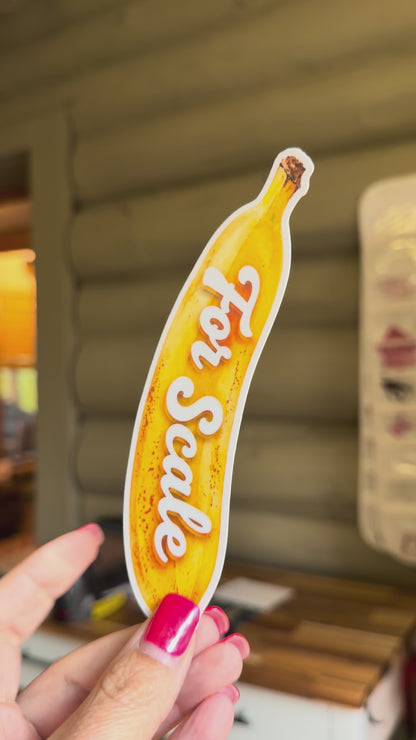 Banana FOR SCALE Bookmark: Funny  Gift for Readers
